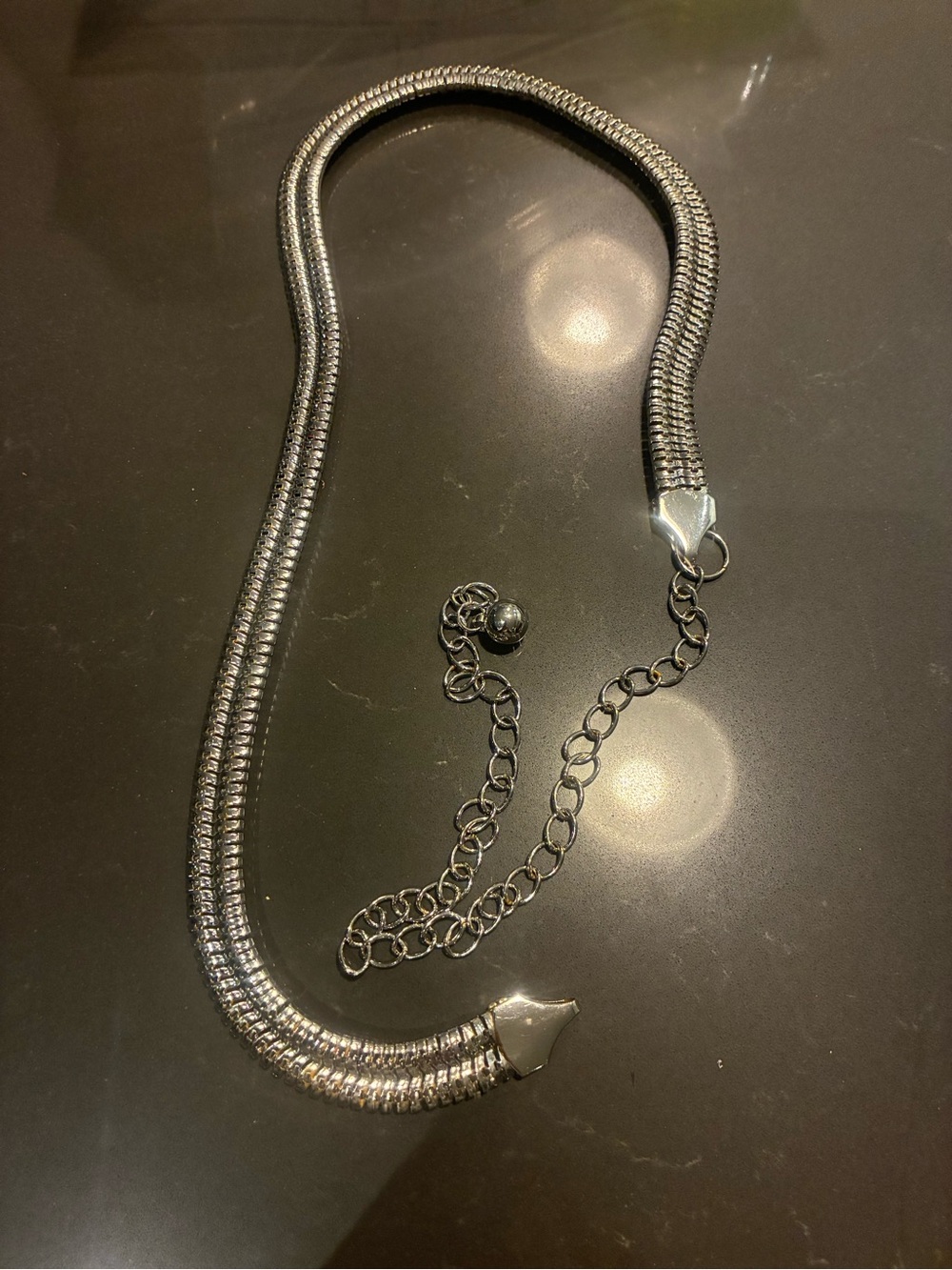 Vintage Silver Women’s Snake Chain Necklace - Elegant Minimalist Jewelry
